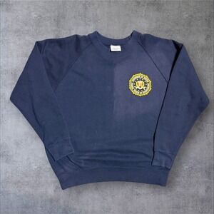 Vintage 1980s Navy FBI Sweater‎ Department of Justice Crewneck Size XL